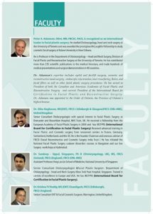 Dr Sandeep was Invited Faculty at the 6th International Rhinoplasty and Facial Plastic Surgery Workshop, Hyderabad, India, 2018