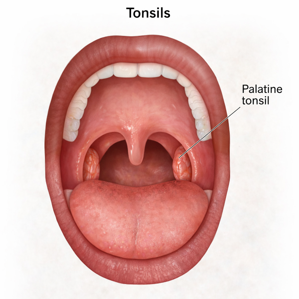 palatine tonsils